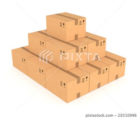 Stacks of cardboard boxes 28310996