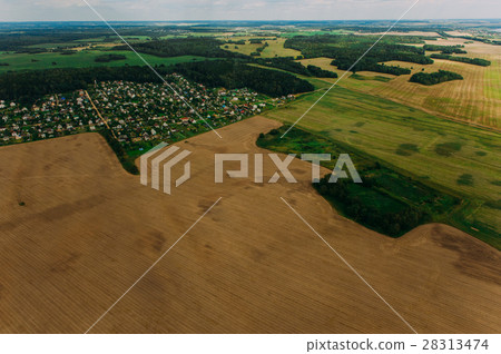 Nature in Belarus. View from helicopter, Minsk 28313474