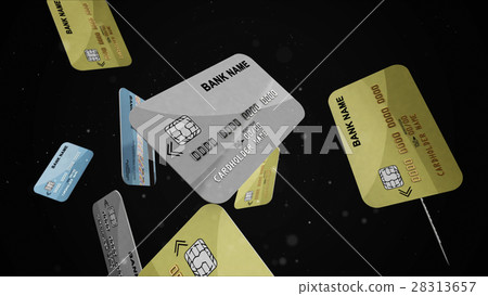 Color credit cards in the air 28313657