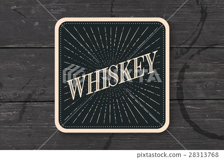 Beverage coaster for glass with inscription 28313768
