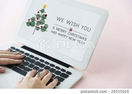 Christmas Tree Celebration Tinsel Concept Christmas Tree Celebration Tinsel Concept 28315028