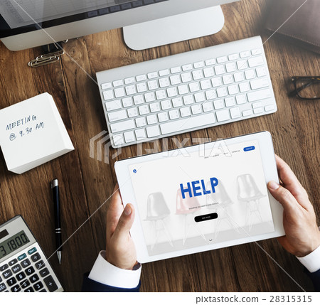 Call Center Hot Line Information Concept 28315315