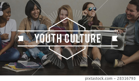 Youth Vintage Vector Graphic Concept 28316793