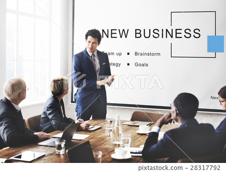 New Business Startup Strategy Goals Concept New Business Startup Strategy Goals Concept 28317792