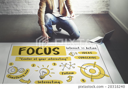 Focus Concentration Goals Target Determine Concept 28318240