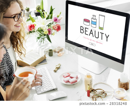 Feminine Beauty Cosmetics Healthcare Products Concept Feminine Beauty Cosmetics Healthcare Products Concept 28318248