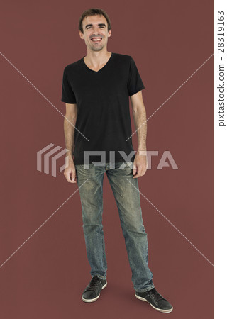 Man Cheerful Smiling Portrait Concept 28319163