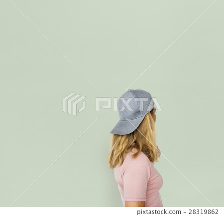 Woman Cap Lifestyle Rear View Portrait Concept 28319862
