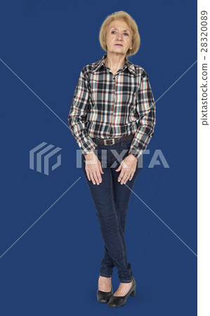 Woman Serious Studio Portrait Concept 28320089