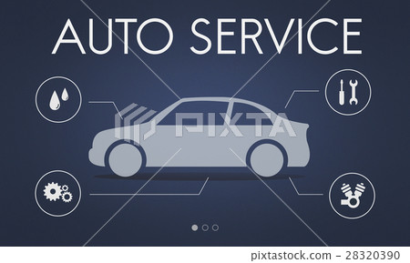 Automobile Vehicle Car Mechanic Maintenance Concept 28320390
