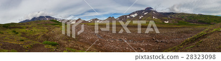 Panorama of Avachinskaya group Volcano on Panorama of Avachinskaya group Volcano on 28323098