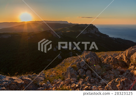 Sunrise over the mountains of Southern Crimea 28323125