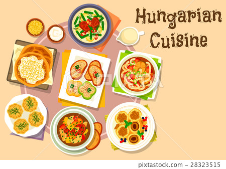 Hungarian national cuisine icon for menu design Hungarian national cuisine icon for menu design 28323515
