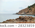 Rock cliff with view of the sea coastline 28323859