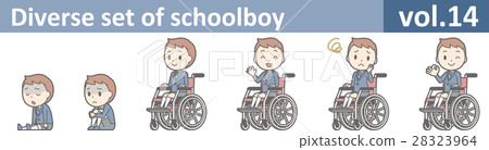 Illustration of elementary schoolboy boys wearing uniform vol.14 28323964