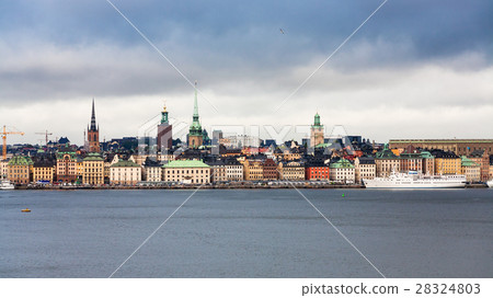 panoramic view of center of Stockholm city 28324803