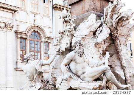 decoration of Fontana dei Quattro Fiumi in Rome 28324887