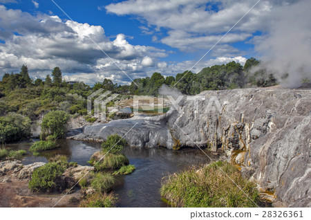 Whakarewarewa Geyser in Rotorua, New Zealand 28326361