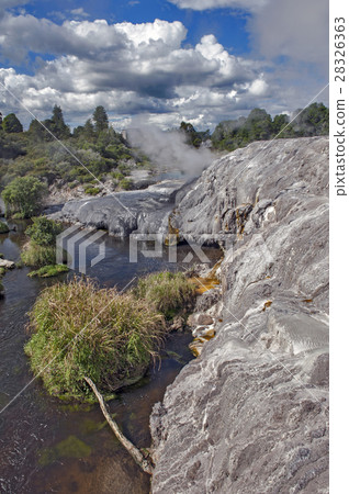 Whakarewarewa Geyser in Rotorua, New Zealand Whakarewarewa Geyser in Rotorua, New Zealand 28326363
