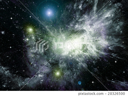 Stars, dust and gas nebula in a far galaxy Stars, dust and gas nebula in a far galaxy 28326500
