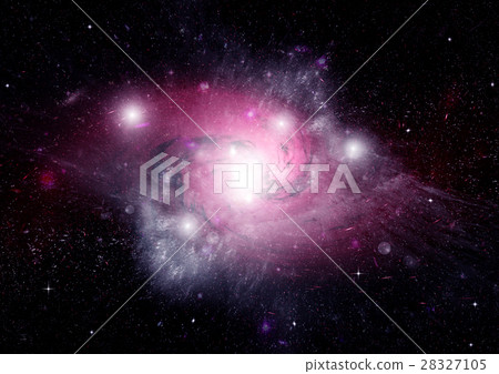 Stars, dust and gas nebula in a far galaxy 28327105