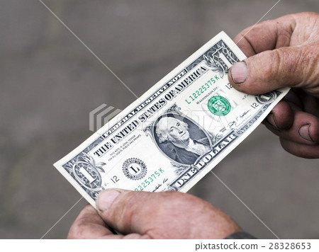 American money in hand 28328653
