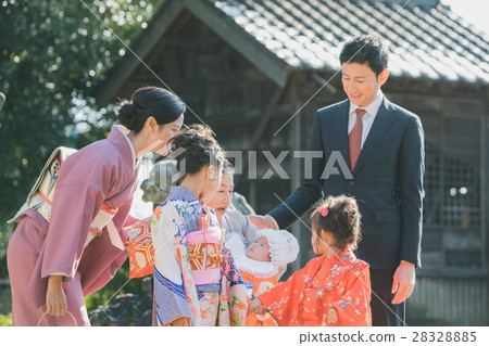 shrine visit, family, baby 28328885