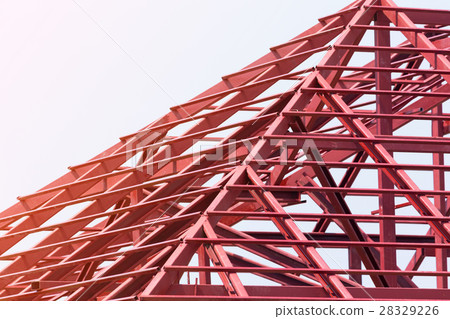 structural steel beam on roof of building structural steel beam on roof of building 28329226