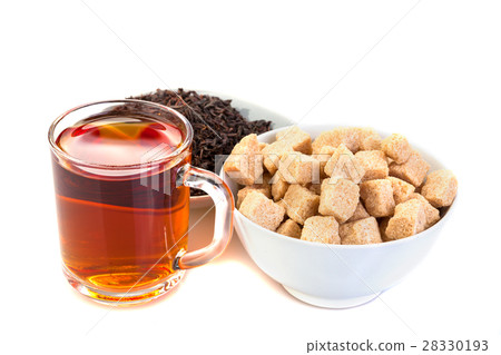 cup of black tea, bowl with the dry tea cup of black tea, bowl with the dry tea 28330193