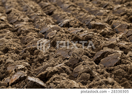 plowed land, close-up 28330305