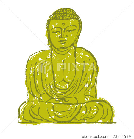 Kamakura Great Buddha watercolor painting hand-painted ink painting 28331539