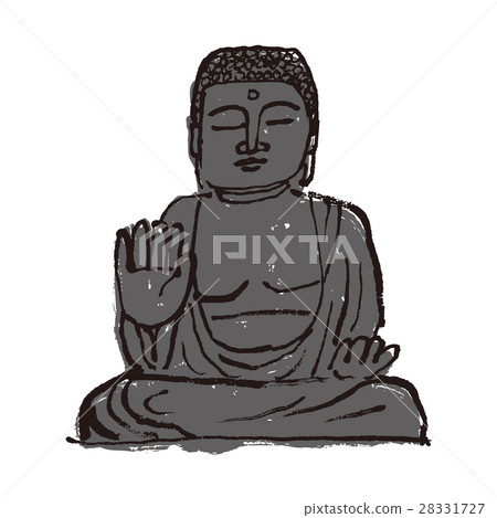 Nara no Buddha watercolor painting hand-painted ink painting 28331727