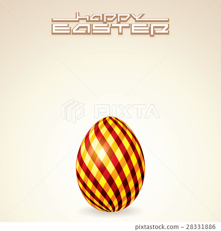 Greeting Card Text Template with Easter Egg 28331886