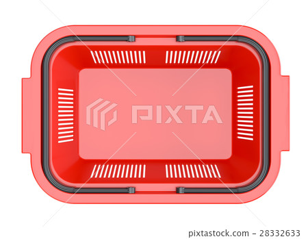 Red shopping basket 28332633