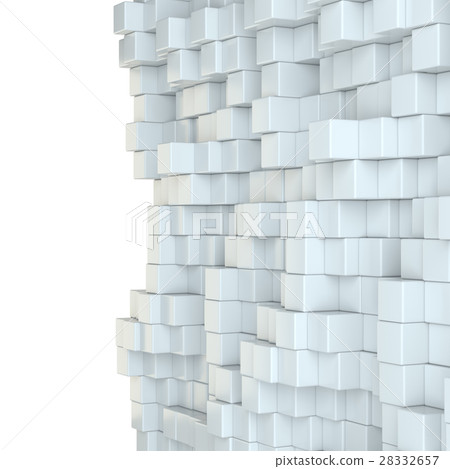 Wall of white cubes Wall of white cubes 28332657