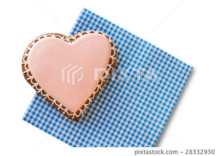 Top view of heart cookie. Top view of heart cookie. 28332930
