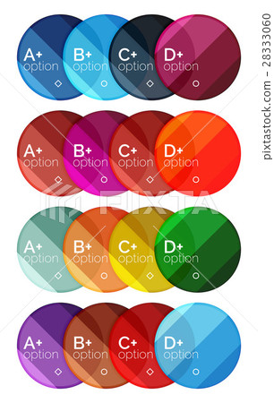 Set of round option diagram template for your data 28333060