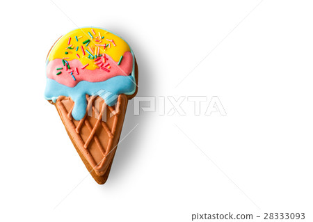 Cookie shaped as ice cream. Cookie shaped as ice cream. 28333093