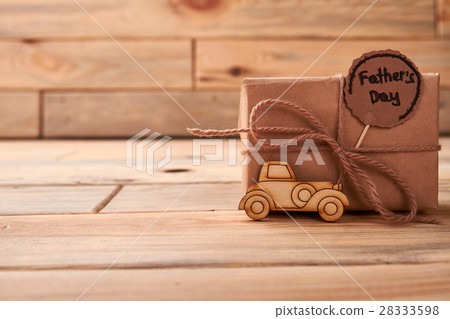 Gift box with rope bow. 28333598