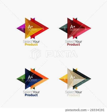 Set of triangle option infographic layouts Set of triangle option infographic layouts 28334191