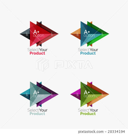 Set of triangle option infographic layouts Set of triangle option infographic layouts 28334194