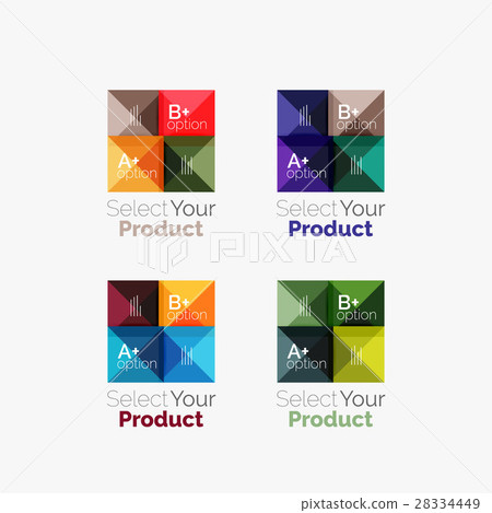 Set of square abstract backgrounds or infographics - Stock Illustration ...