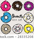 Donuts vector sketch set. Hand drawn design 28335208