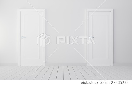 Two doors in a empty room 28335284