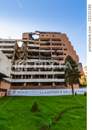 Ruins of Building from NATO Bombing - Belgrade 28335386
