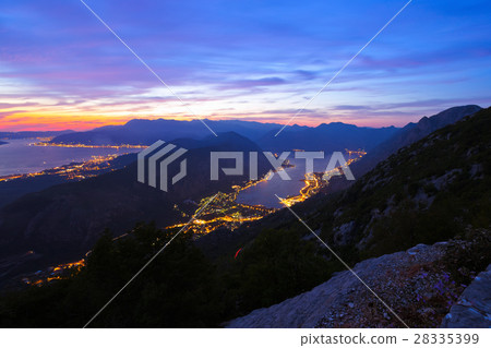 Kotor Bay on sunset - Montenegro Kotor Bay on sunset - Montenegro 28335399