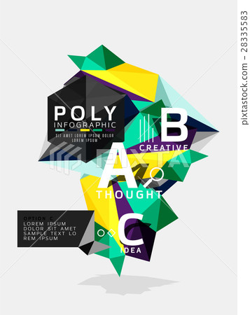 Abstract polygonal infographics - Stock Illustration [28335583] - PIXTA