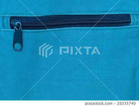 Close Up of Zipper on Blue Bag background Close Up of Zipper on Blue Bag background 28335740