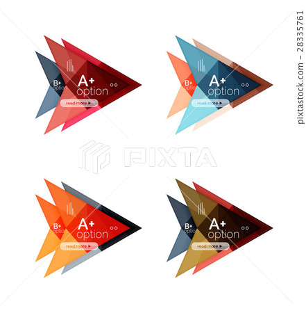 Colorful arrow option infographics banners Colorful arrow option infographics banners 28335761