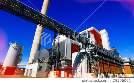 Modern industrial factory against blue sky 28336065